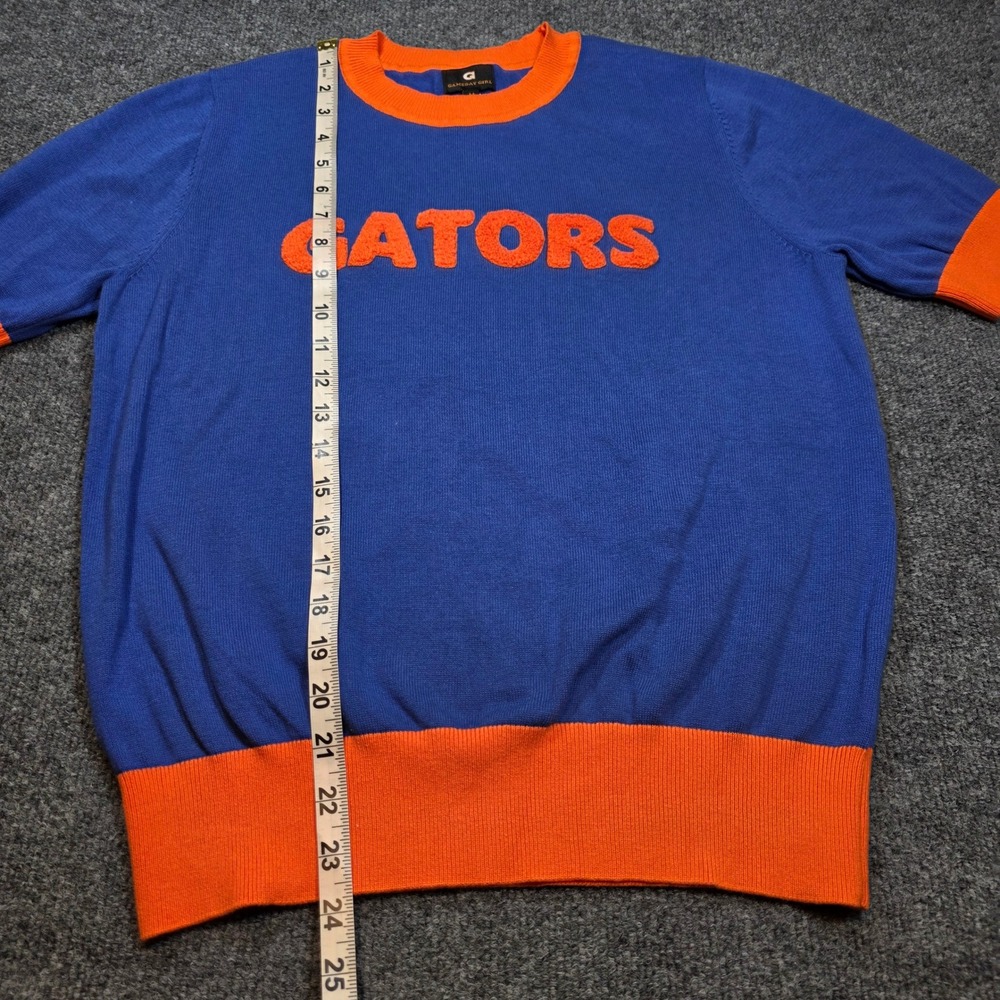 Florida Gators Gameday Girl Blue Orange Knit Short Sleeve Sweater Top Cheer New - Picture 10 of 14